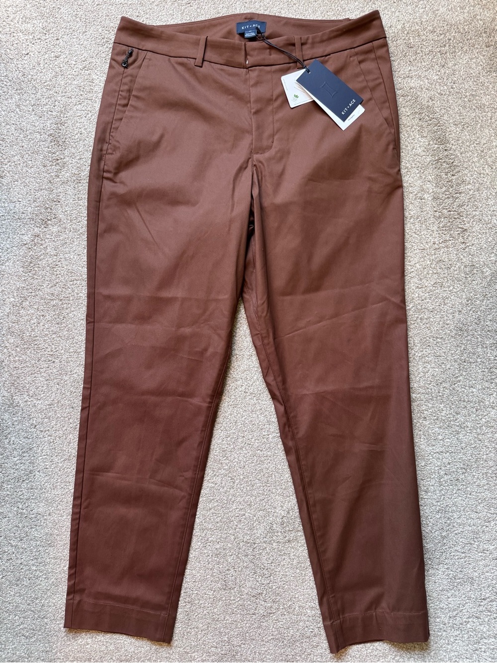 NWT Mens Kit and Ace Navigator Commute Pants Size 34x28 Slim Fit Brand New